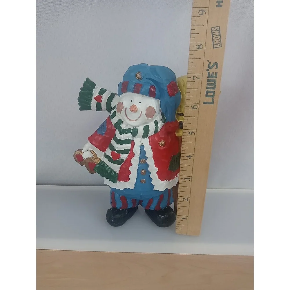 Vintage Ceramic Snowman Figurine 1990's Christmas Figure Holiday‎ Decoration